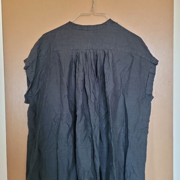 Pas de Calais grey linen midi dress - Picture 6 of 9